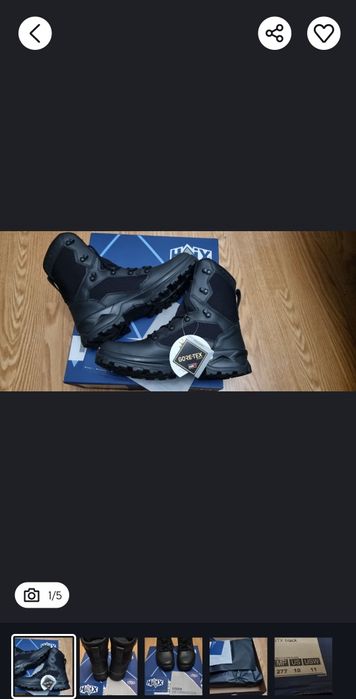 Buty taktyczne Haix combat gtx black 43 wojskowe