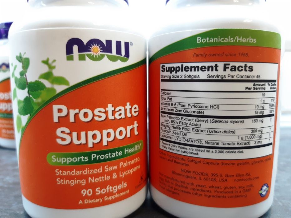 Now Foods, Prostate Support (90-180 капс.), для предстательной железы