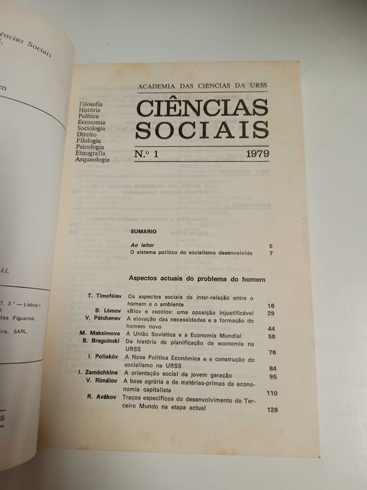 Ciências Sociais, n 1