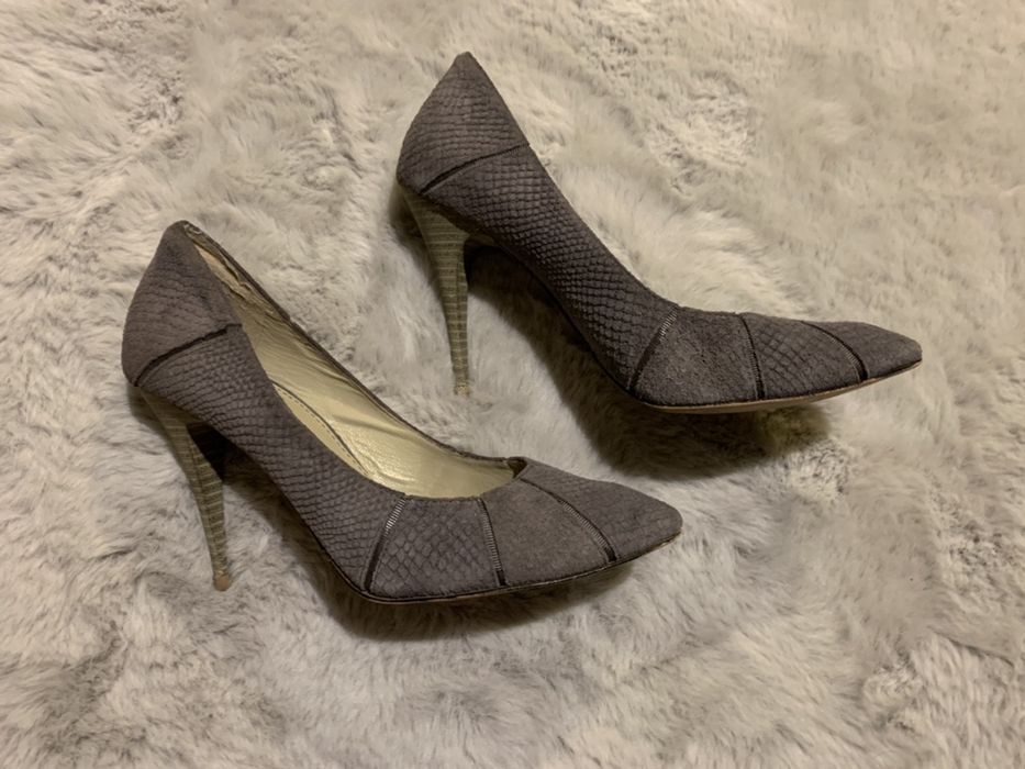 Szpilki skórzane włoskie, r. 37