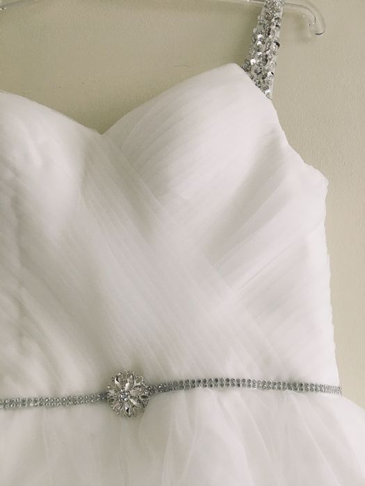 suknia ślubna ivory linia-A tren 36 S, 44 XXL, 46W