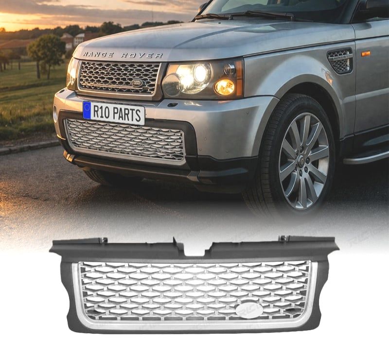 GRELHA FRONTAL RANGE ROVER SPORT 05-09 LOOK AUTOBIOGRAPHY SILVER EDITION