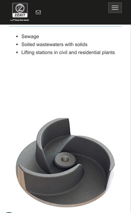 Bomba de Esgoto Zenit Trituradora (Trifasica)