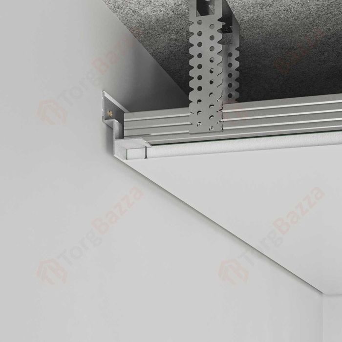 Тіньовий профіль для стель. Профіль тіньового шва, чорний, білий