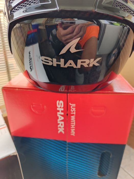 Kask motocyklowy Shark Spartan RS CARBON (carbon skin). Połysk.rozm. S