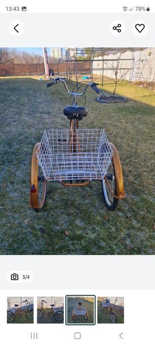 Rower inwalidzki-przezutki, oświetlenie, gwarancja