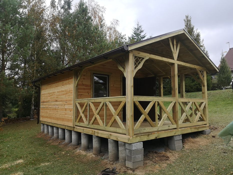Domek letniskowy, narzędziowy, ogrodowy z drewna sosnowego