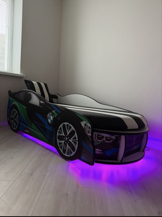 Ліжко-машинка BMV з підсвіткою  (+подарунок)