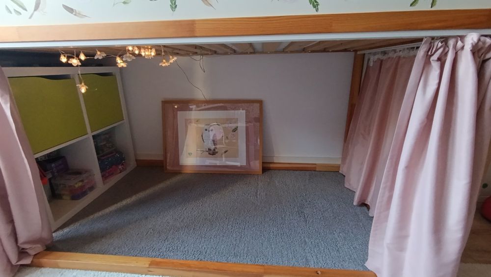 Łóżko Ikea KURA + dodatki, stan bardzo dobry