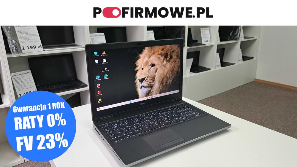 Profesjonalna stacja robocza Dell Precision 7540 15,6" i7-9gen 32GB 512SSDD nVidia RTX 3000 IPS 4K Gwarancja Faktura Windows 11