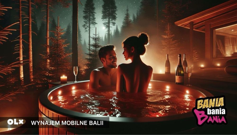 Wypasiona najwieksza Mobilna Balia Bania Jacuzzi! 8-10 osób! Masaże!