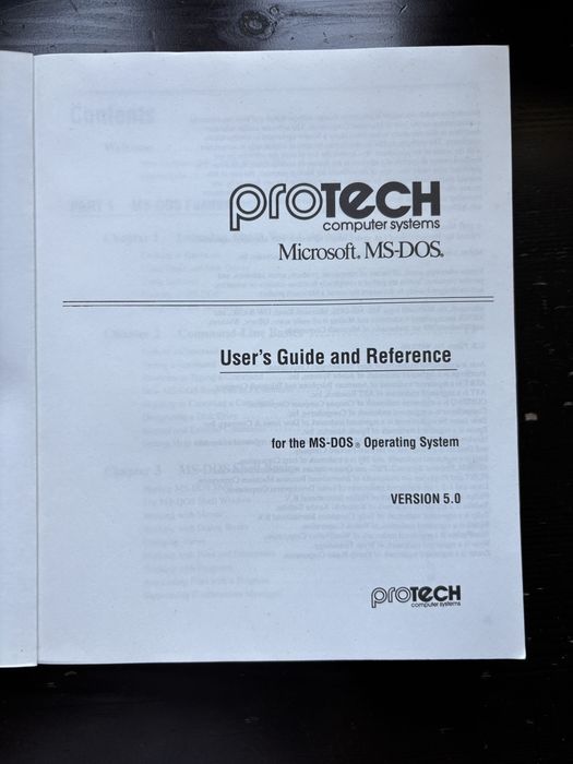 protech computer systems microsoft ms-dos 5 user's guide