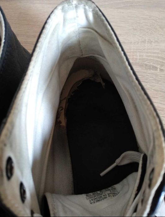 Skorzane wysokie converse 41
