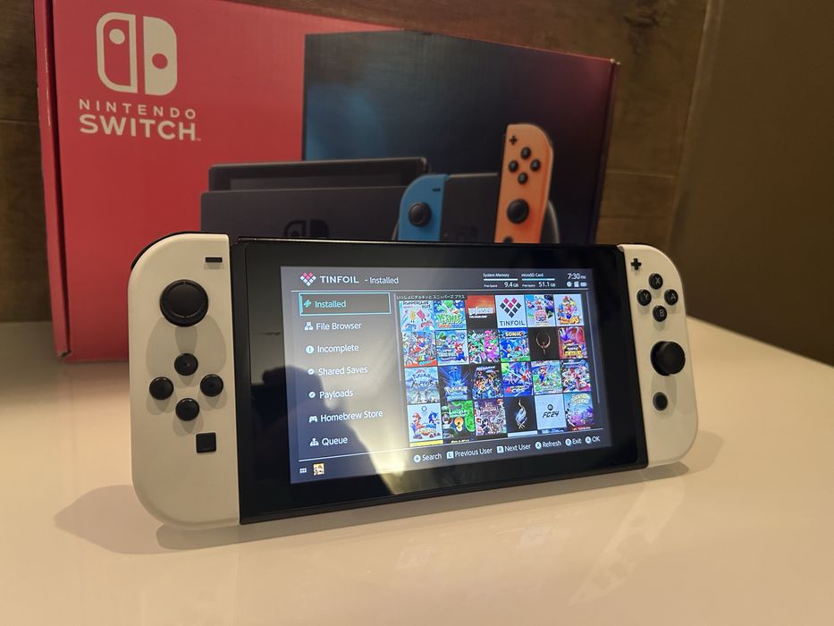 Nintendo Switch Desbloqueada 256Gb + 30 jogos completa