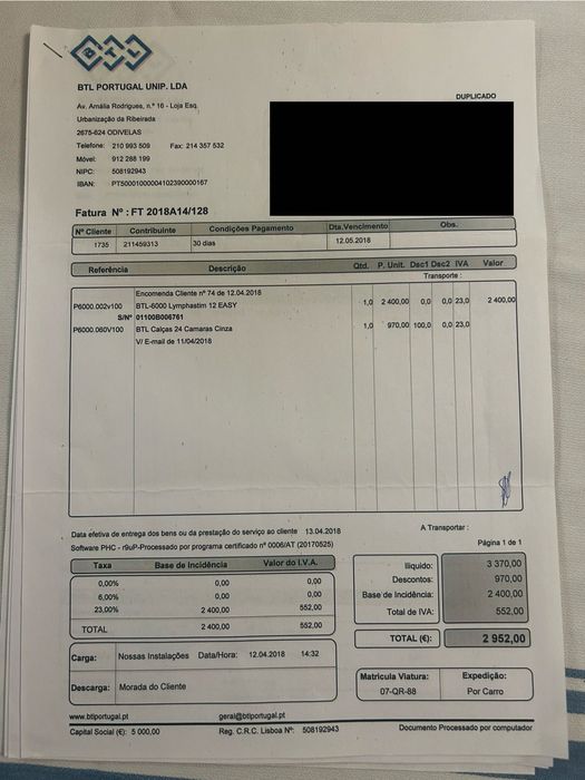 Máquina de Drenagem Linfática - BTL-6000 Lymphastim Easy