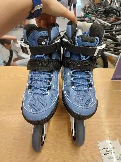 Patins em Linha Criança FIT 5 Azul/Branco