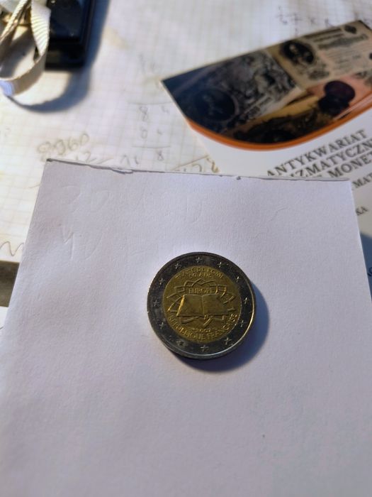 2 euro Francja Traktaty Rzymskie 2007