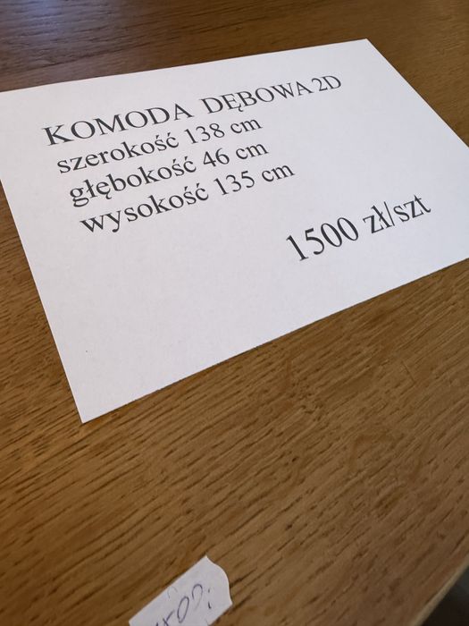 Masywna dębowa komoda w stylu góralskim