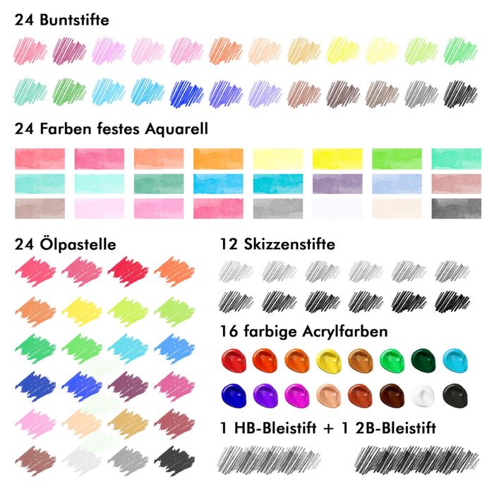 118-elementowy zestaw malarski