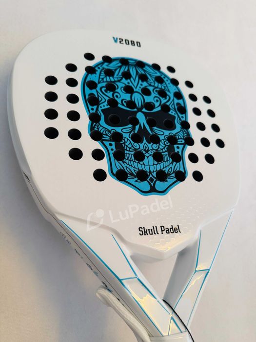 Ракетка для Падель (Padel) тенісу – Skull Padel V2080 White Blue 12K