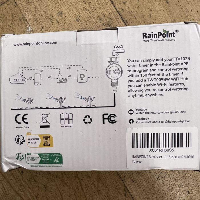 Programador temporizador wifi Rega RainPoint - NOVO