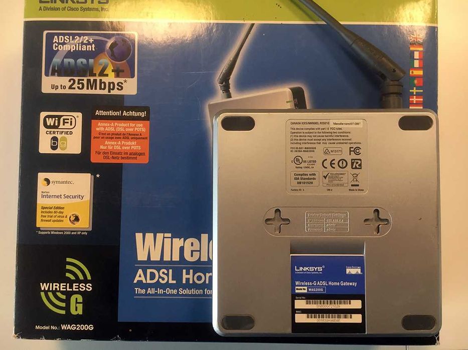 Router Linksys WAG200G-EU ADSL bezprzewodowy w idealnym stanie