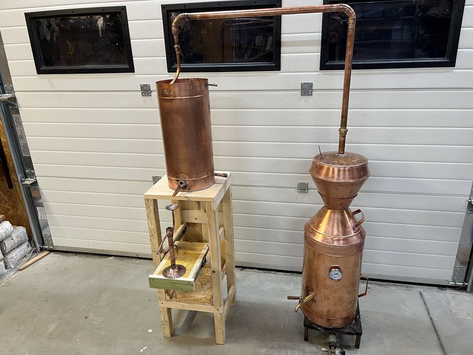 Destylator miedziany alembik