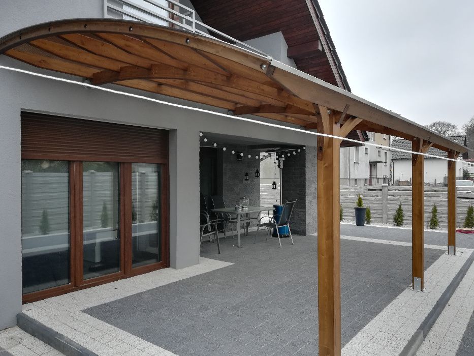 wiata samochodowa drewno klejone 840/334cm