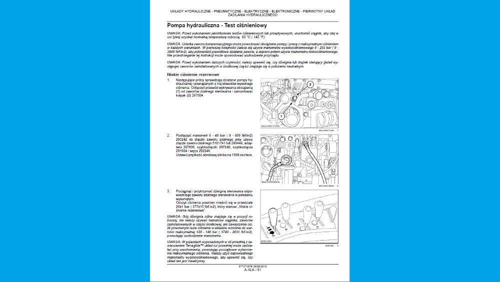 NEW HOLLAND seria T6030 do T6090 PC oraz RC instrukcja napraw PL!