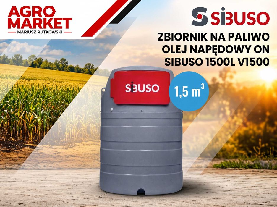 Zbiornik dwupłaszczowy SIBUSO V1500 na ON 1500 L