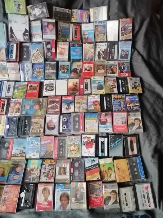 duzy zestaw kaset magnetofonowych mix kasety audio