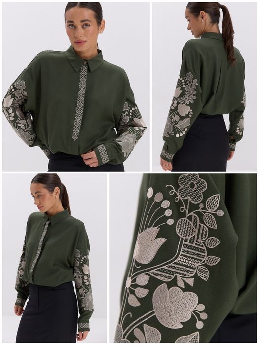 Модна вишиванка. Сучасна вишита сорочка. 4кольори!