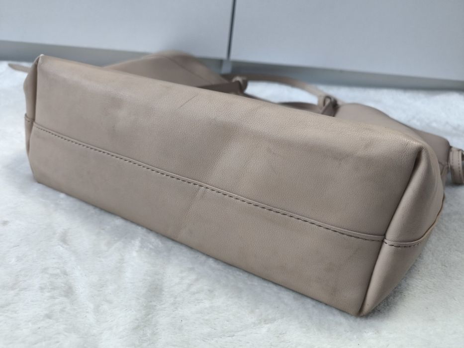 ZARA shopperka na ramię lub do ręki jasna beżowa duża i pojemna