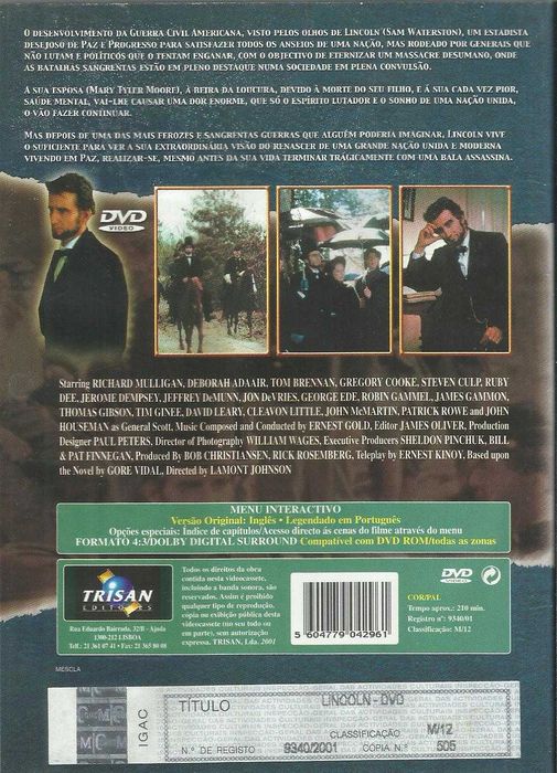 Lincoln (Miniseries – 1988) (Blue Seal)64409560768513121