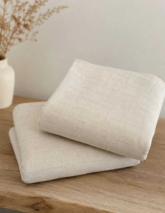 2 Cortinas Miulee Branco Natural 140x235 cm