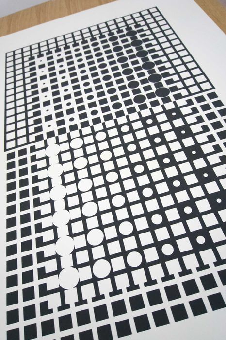 Serigrafia de Victor Vasarely - Op art / Arte Geométrica (100 x 70cm)