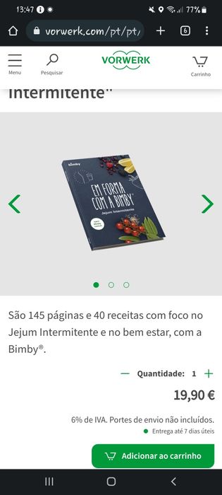 Livro Receitas Bimby Jejum Intermitentee.