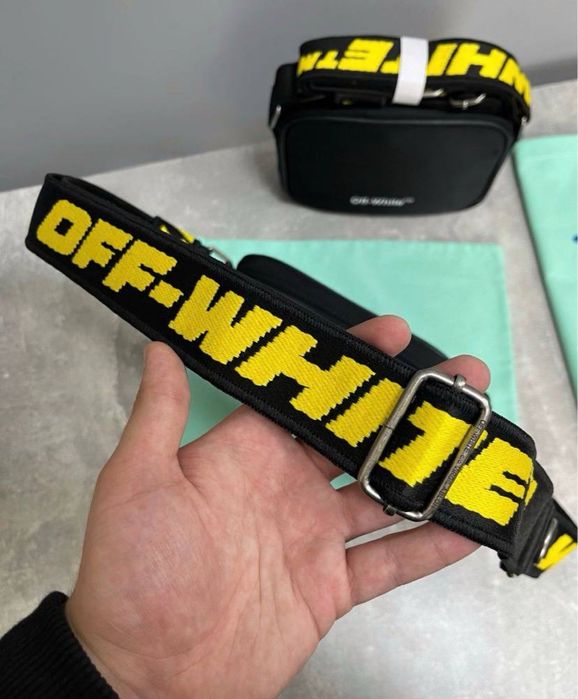 Off-White Hard Core сумка чорна через плече нейлонова чоловіча мужская