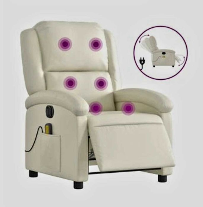 Poltrona de massagem com comando.