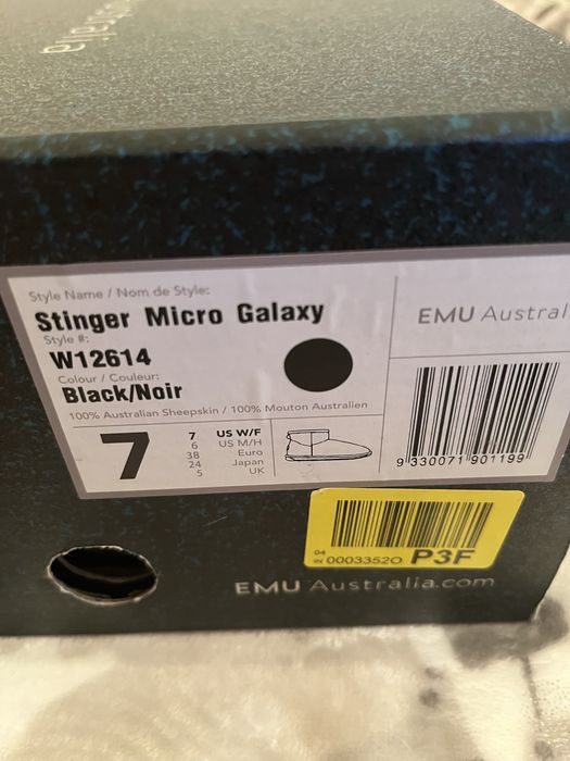 Buty Emu Australia Stinger Micro Galaxy rozm 38. Czarne. Nowe!