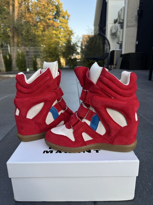 Wegde Sneakres Red White Blue Gum