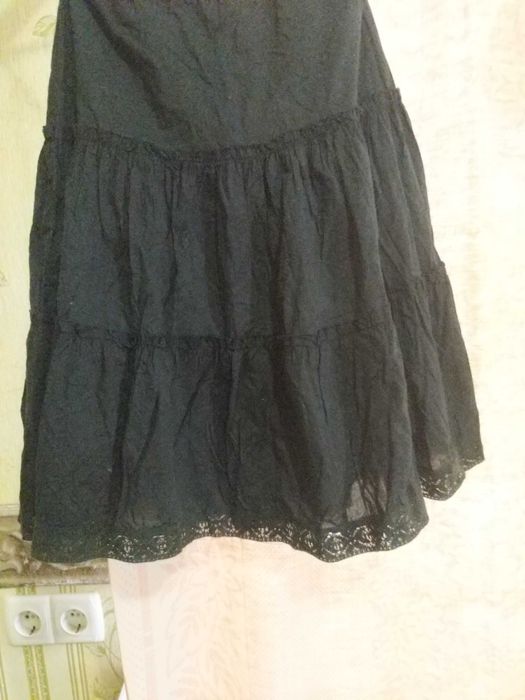Спідниця чорна для підлітка на застібці 34-36