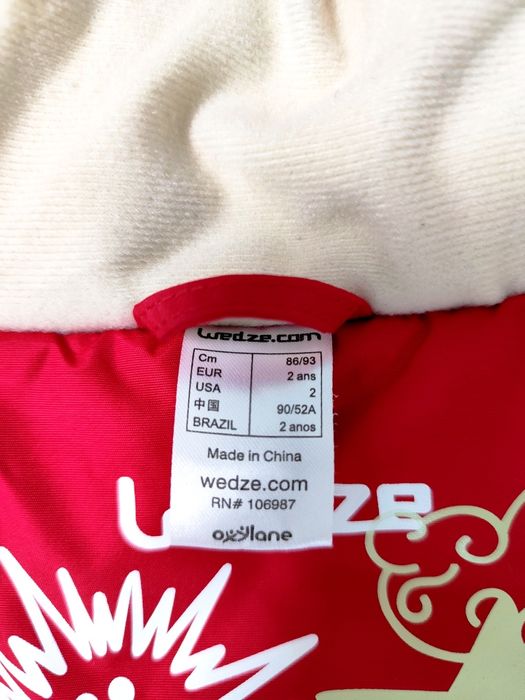 Fato Neve infantil 2 Anos – Quente, Impermeável e Resistente