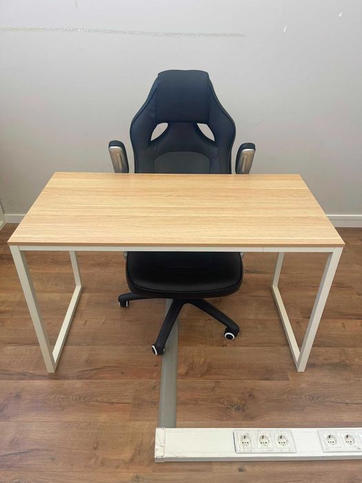 Conjunto de escritório: 8 secretárias ZINUS + 8 cadeiras ergonómicas