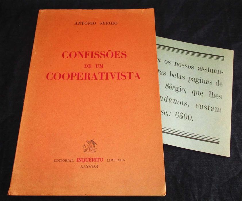 Livro Confissões de um Cooperativista António Sérgio