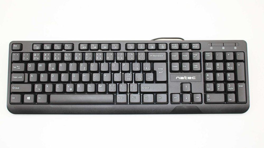 Natec Klawiatura Trout Slim USB CZ/SK 1.8m Czarna