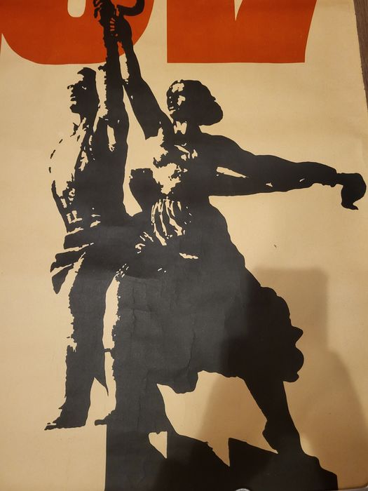 Plakat upamietniajacy  Rewolucje Pazdziernikowa