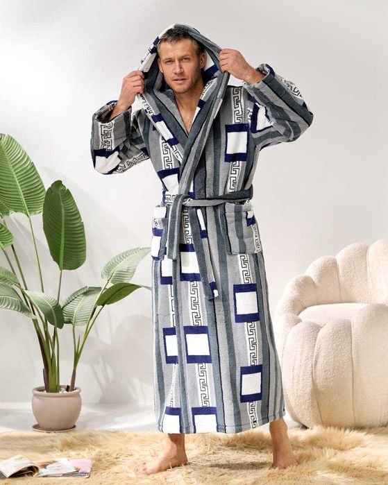 Халат махровый мужской тёплый