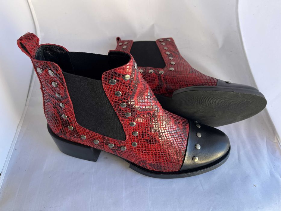 Bota Chelsea  Red Snake