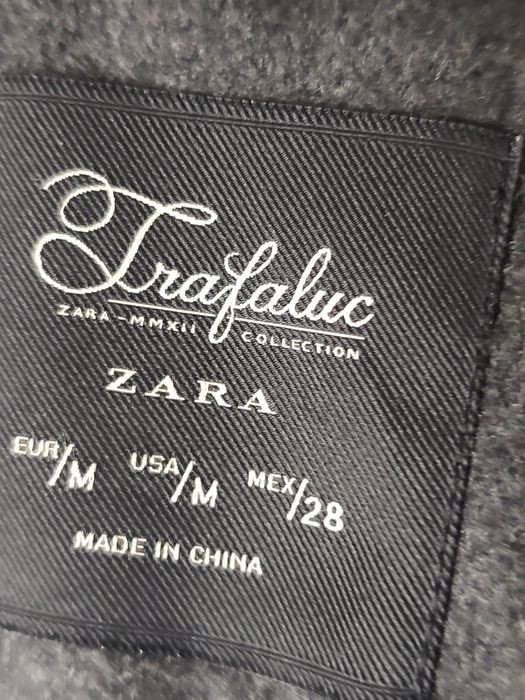 Szary płaszcz Zara Trafaluc r.M
